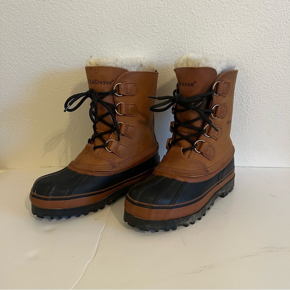 Lacrosse Womens Insulated Leather Rubber Steel Shank Boots - Picture 4 of 13